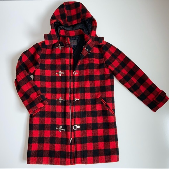 Ralph Lauren Jackets & Coats Ralph Lauren Vtg Buffalo Plaid Wool Coat Lobster Clasp Mens